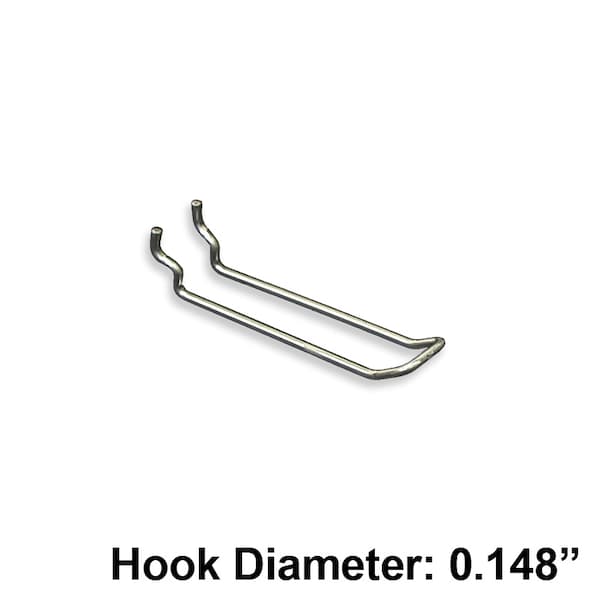 Azar Displays 4" Metal Wire Loop Hook: 0.148" Dia., PK50 701140-50PK - main